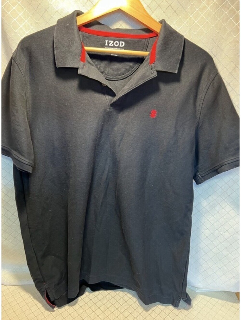 IZOD The Advantage Polo Shirt Black XL Short Sleeves